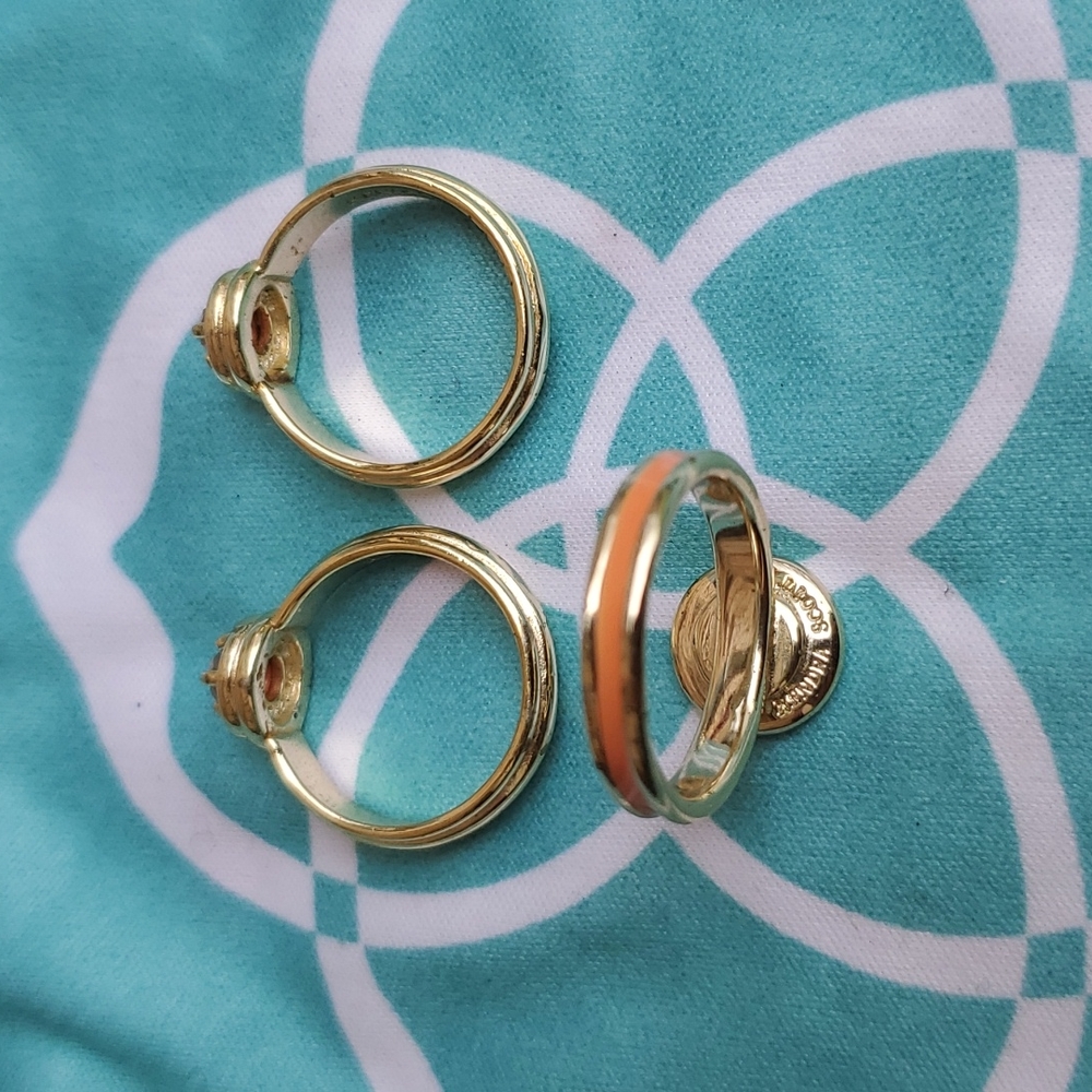 Kendra Scott Callie Stackable Rings Tangerine Iri… - image 4